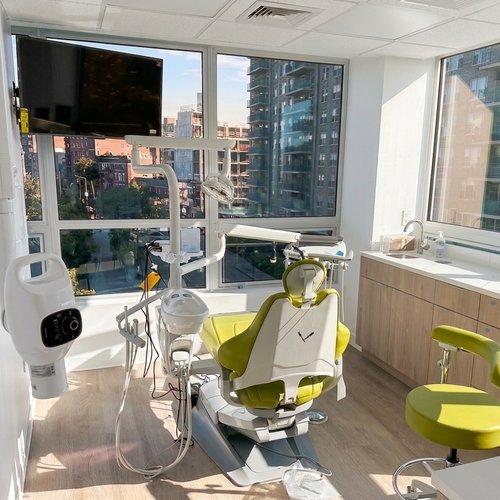 Dental operatory with city view at ZS Dental Care