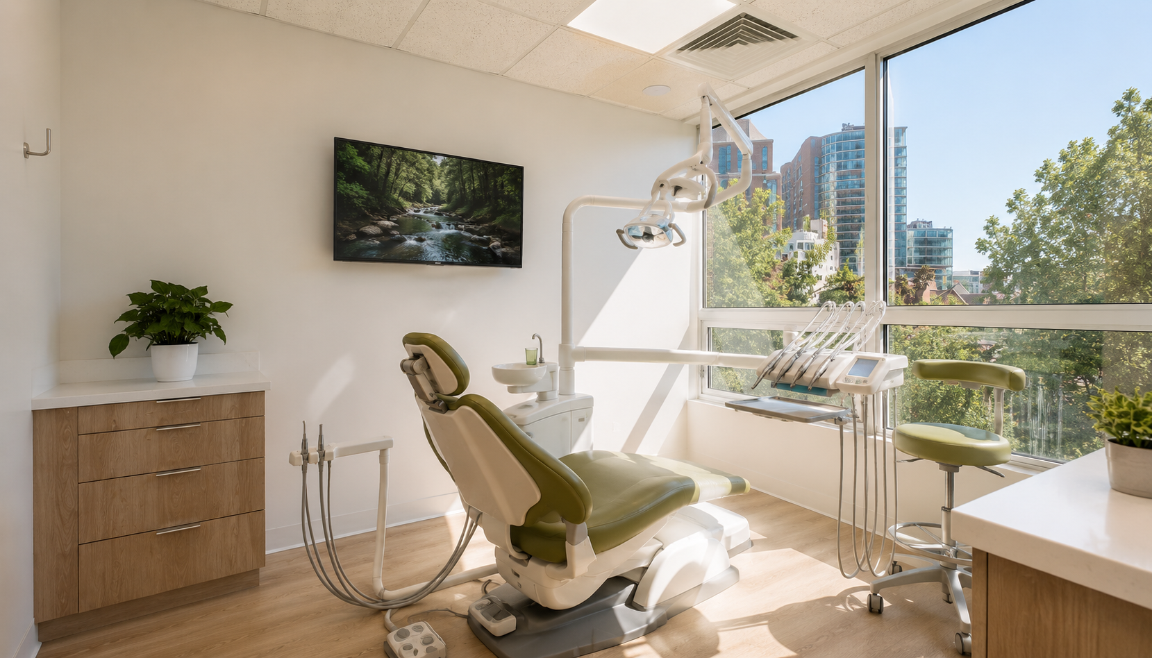 Modern dental operatory at ZS Dental Care